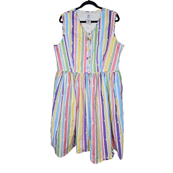NEW Disney Dress Shop XL Dapper Dans Pin Up Dress Striped Retro Rockabilly - Picture 1 of 6
